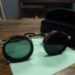 Fashionable Adjustable Sunglasses: Suitable for retro punk parties, sunshade, sun protection and festivals like Easter, graduation season, Halloween and Christmas. With aluminum-magnesium lenses, alloy frames, a glasses case and a lens cloth. photo review