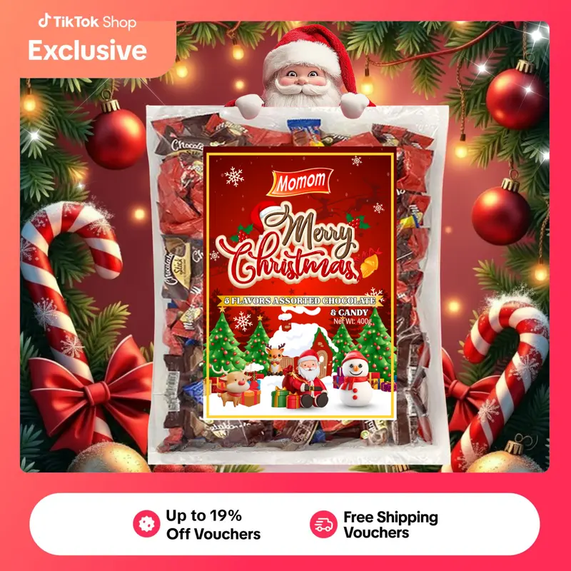🎄 Gearhubui Christmas Chocolate & Candy Bundle – Buy 1 Get 1 Free | 2 Packs Total | 5 Flavors | Big 400g Pack | Perfect Holiday Gift for Family | Halal 🇵🇭