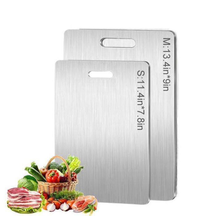 🔥Last Day Promotion 49% OFF-Stainless Steel Double Sided Chopping Board