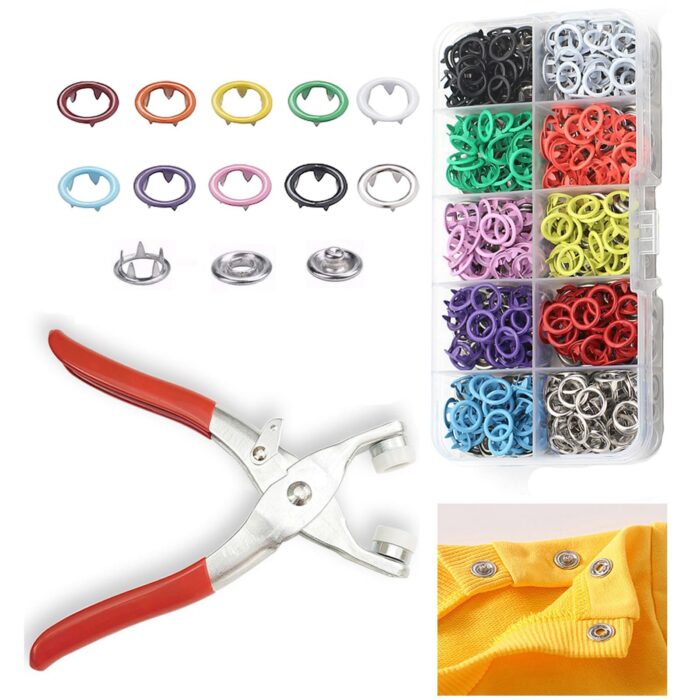 49% OFF This Week Promotions🎉🎉100 pcs Invisible Colored Metal Buckle & Manual Pressure Pliers Kit