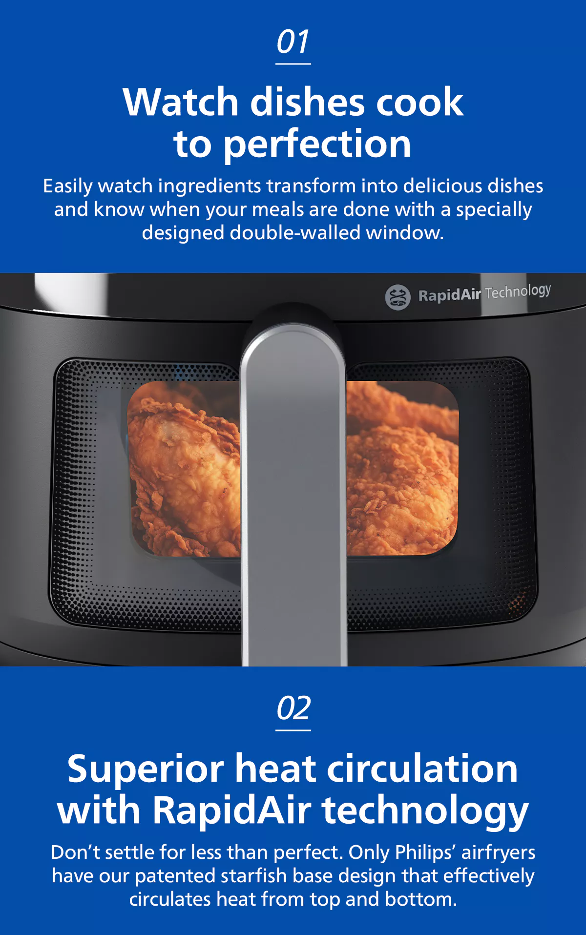 Philips NA221/09 | 13-in-1 Airfryer | 4.2L | Fry, Grill, Bake...++ | See-Thru Window | Up to 90% Less Fat | Touch Screen