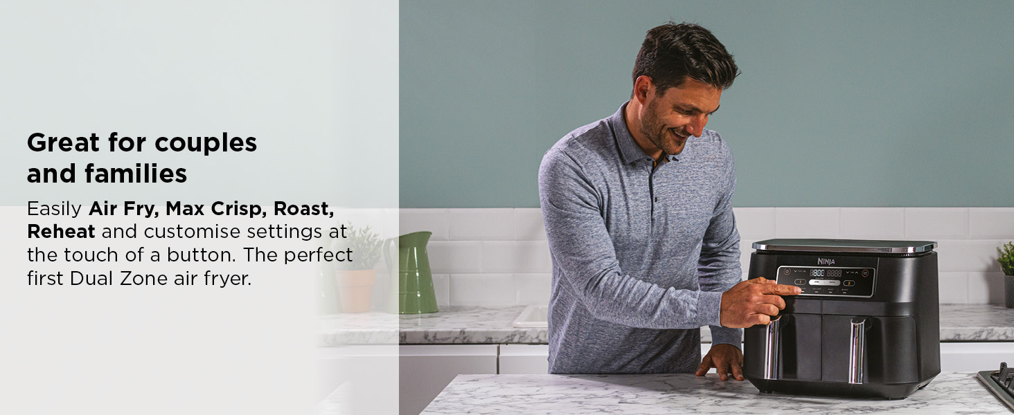 Big Sale-Foodi Dual Zone Digital Air Fryer, 2 Drawers, 7.6L, 4-in-1 , Fast Delivery from Selangor + 2 Years Warranty