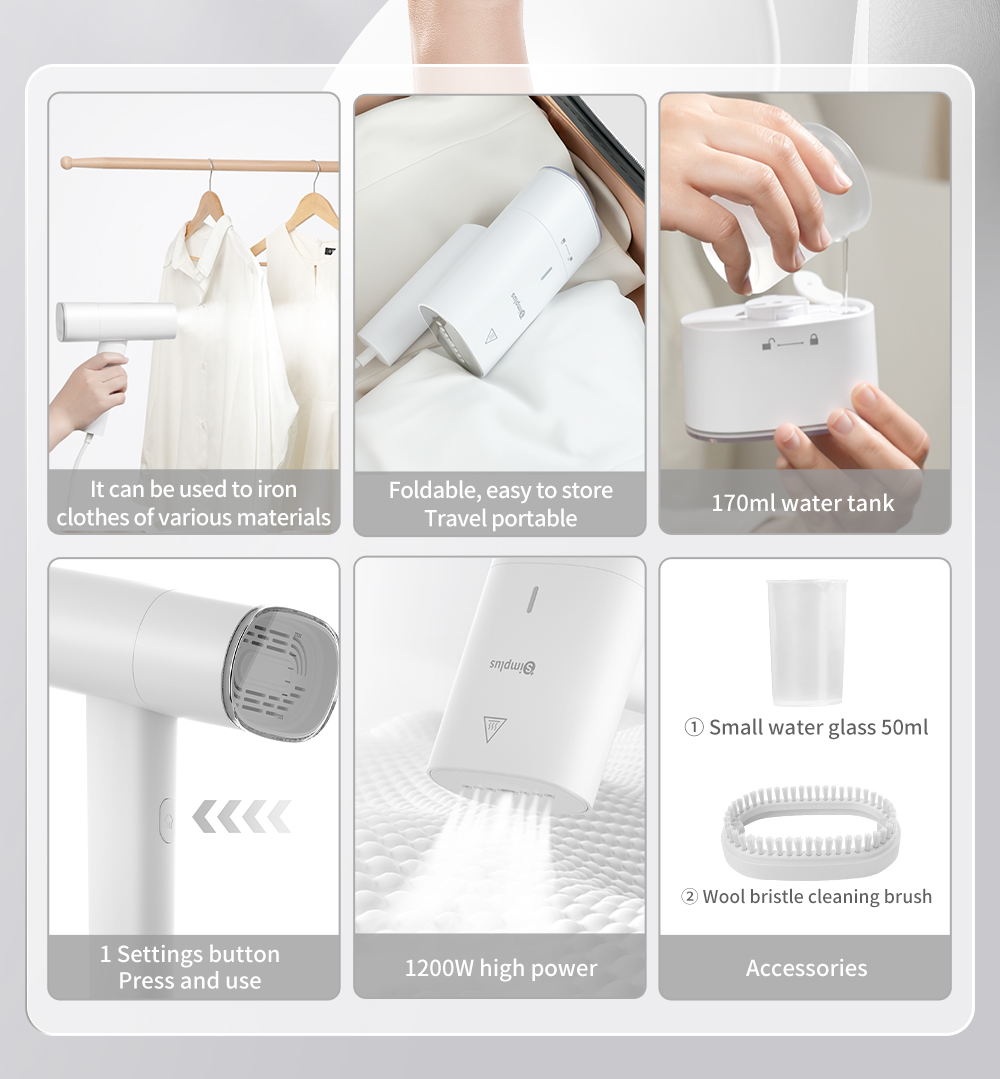 【Simplus Series】Handheld Garment Steamer Iron Steam Portable Travel High Capacity Steam Pengukus Pakaian Tangan [Limited exclusive benefits for new users]