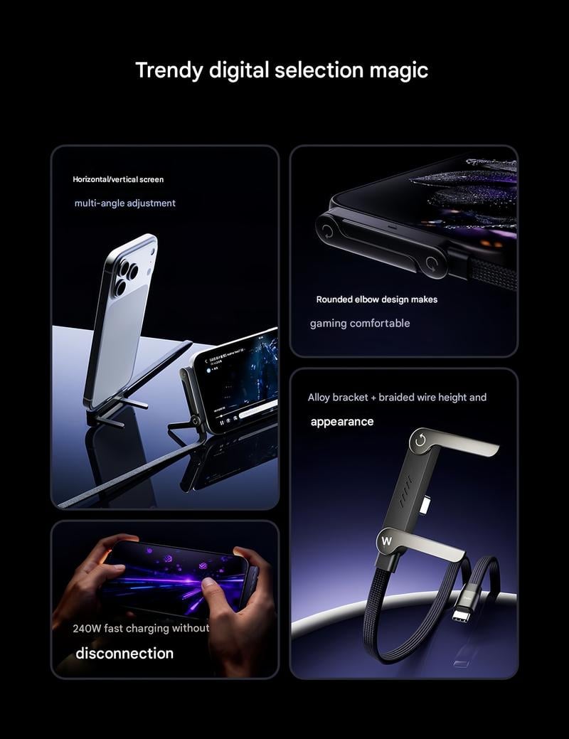 ⚡ Tawaran Khas! 240W Cas Pantas + Phone Stand 2-in-1 – Hanya RM1.99! ⏰ Only 1000 pieces available per day – limited stock, while supplies last!