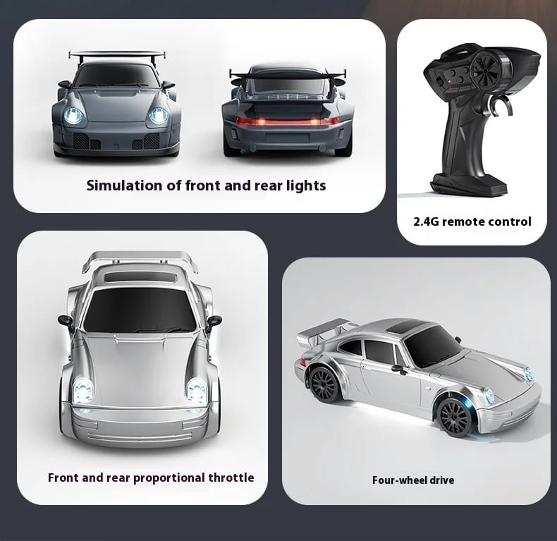 High-Speed 4WD RC Drift Car 🔥 20 km/h Racing Fun with Cool LED Lights