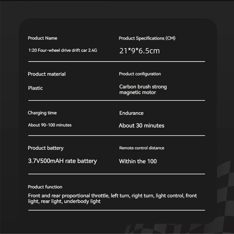 High-Speed 4WD RC Drift Car 🔥 20 km/h Racing Fun with Cool LED Lights