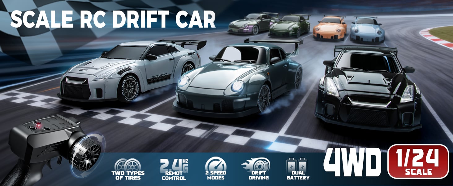 High-Speed 4WD RC Drift Car 🔥 20 km/h Racing Fun with Cool LED Lights